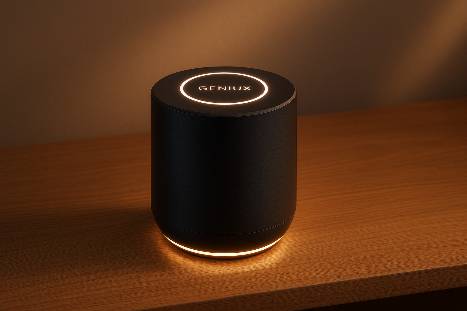 Smart Speaker Photo with Logo